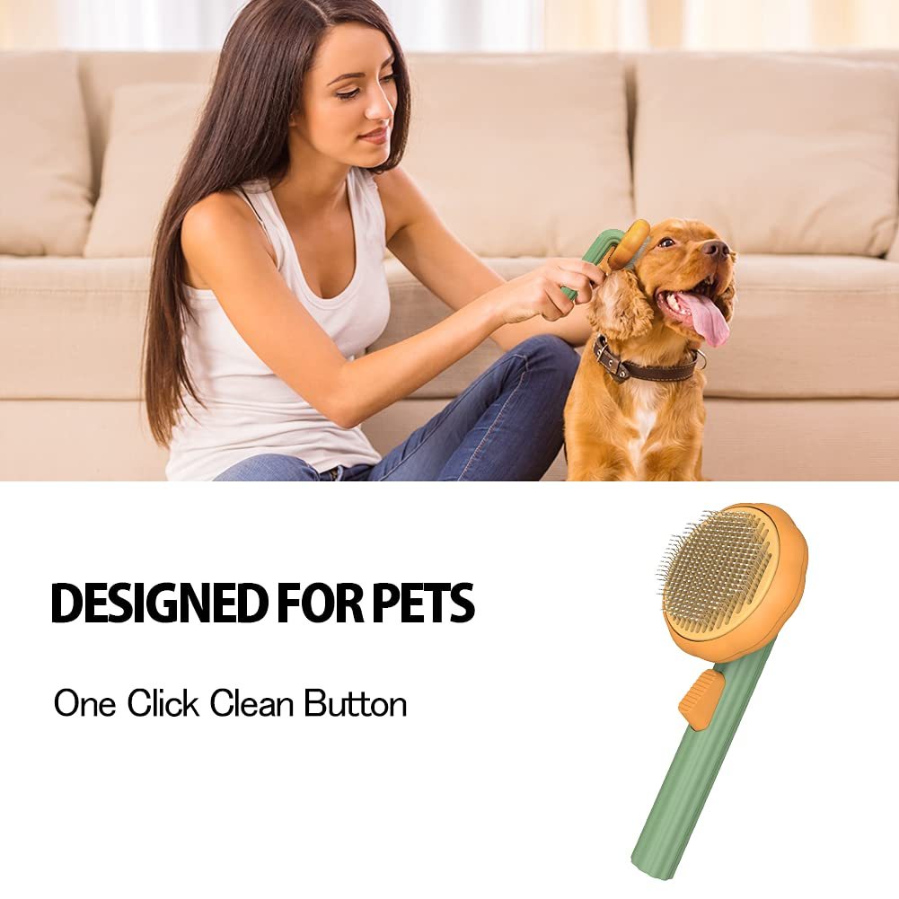 Dogs Cats Puppy Rabbit, Cat Brush Grooming Gently Removes Loose Undercoat, Mats Tangled Hair Slicker Brush