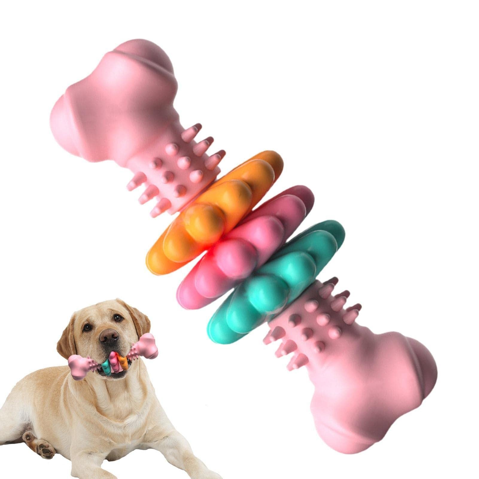 Dog Chew Toy Dog Bone Type Dogs Teeth Cleaning Toys Indestructible TPR Bone Chewing Bite Resistant Teething Toys Pet Products